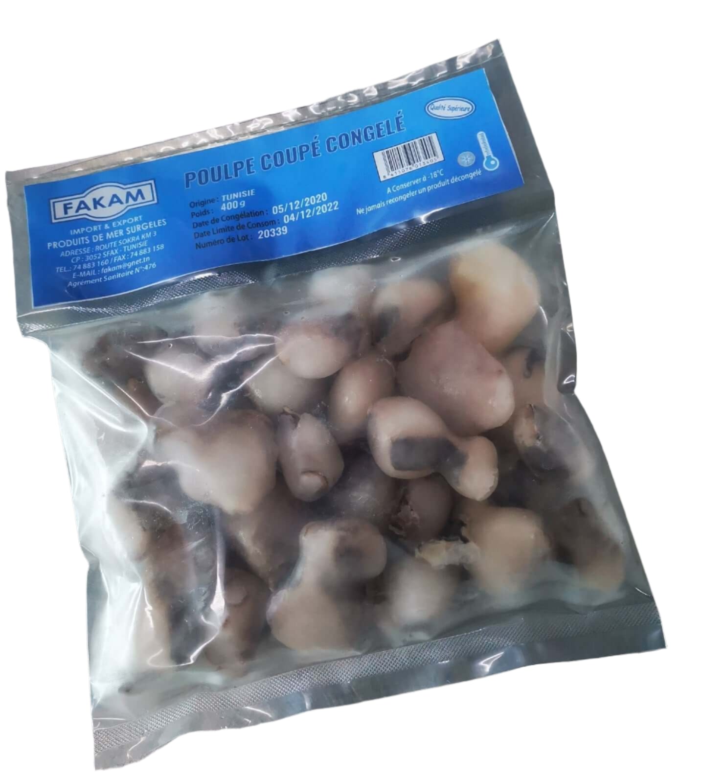 Poulpes en morceaux 400g